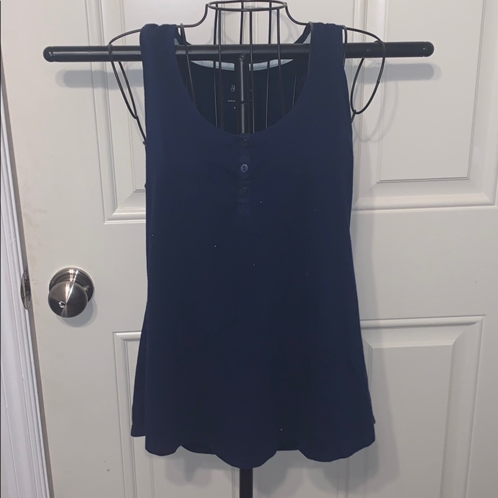 Button up sleep tank top